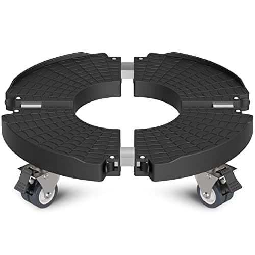 Goovilla Heavy Duty Plant Stand with Wheels, 1Pack Adjustable 15-22 Plant Caddy with Lockable Caster Wheels 440LBS, Rolling Stand/Dolly/Roller for Indoor Outdoor Large Planter, Flower Pot,Black - Image 1