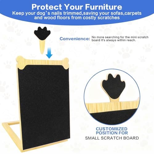 FL Falatier Dog Scratch Board for Nails, Adjustable Nail Filing Board with Mini Handheld Scratch Pad, Dog Nail File Alternative to Clippers and Grinders, Stress-Free At-Home Nail Care - Thumbnail 4