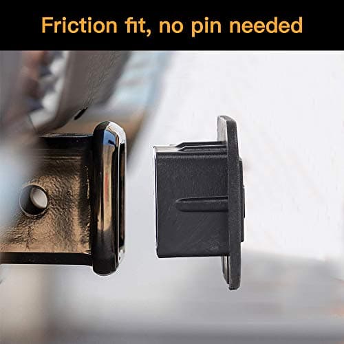 XSTRAP STANDARD 2PCS 2 Inches Trailer Hitch Cover, Black Receiver Tube Tow Hitch Plug, Tow Hitch Covers, Car Exterior Accessorie for Most Cars, Trucks, ATV, UTV, Toyota - Thumbnail 2