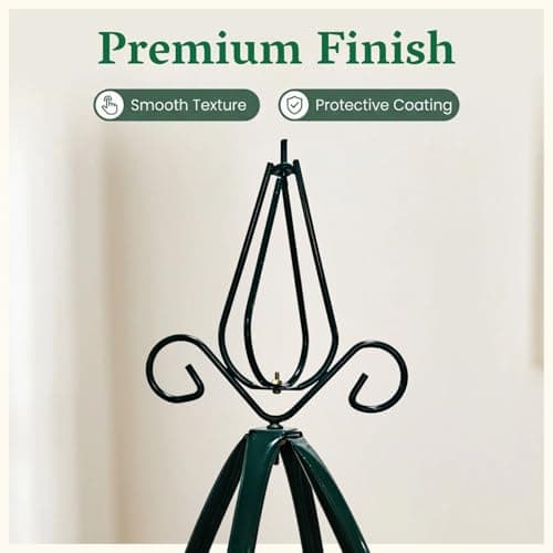 100% Metal Garden Obelisk Trellis for Climbing Plants Outdoor | Powder-Coated Steel Tall Garden Teepee Trellis | Sturdy Vertical Plant Support for Potted Plants Peas, Beans, Squash Outdoor & Indoor - Thumbnail 5