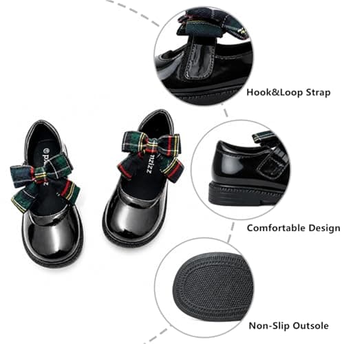 Girls Dress Shoes Mary Jane School Shoes Black Uniform Shoes,Black,10 - Thumbnail 4