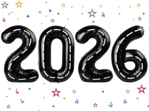 2026 Balloon - Race Car Birthday Number Balloons, 40 Inch Large Foil Balloons for Men Women Boys Girls Race Car Themed Birthday Decorations，Number 2026 Balloon， class of 2026 decorations - Image 1