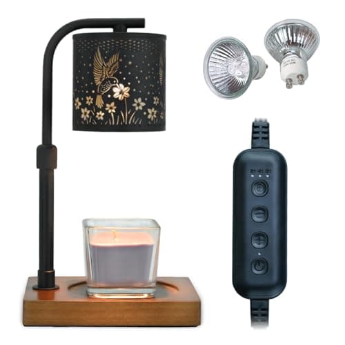 Candle Warmer Lamp Timer - Birthday Gifts for Women Mom, House Warming Gifts New Home Decor, Modern Farmhouse Decor, Hummingbirds Candle Warmer for All Jar Candles with 2 Bulb - Thumbnail 2