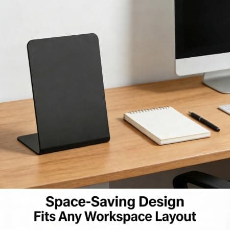 Compact Desktop Magnetic Board with 5 Cactus Magnets, 70° Ergonomic Tilt & Reusable Metal Panel - Space-Saving for Home Kitchen, Office Desk & Study Room, Perfect for Notes, Photos & Doodles - Thumbnail 5