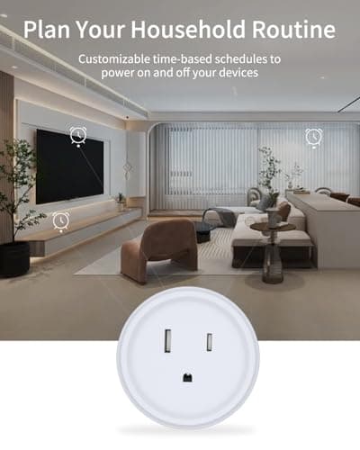 DOITING Smart Home WiFi Outlet with Remote Control & Timer Function - Compatible with Alexa,Wireless 2.4GHz Network - Smart Outlet for Easy Home Automation & Energy Saving(2 Pack) - Thumbnail 5