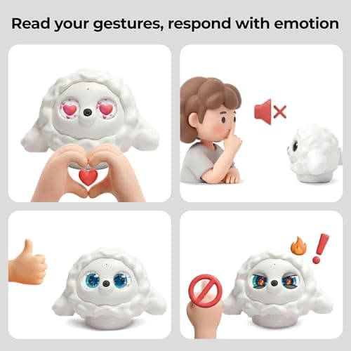 ropet KAMOMO Companion Interactive Robot Pet, Emotional Support for Kids and Adults, AI Desk Robots, Anxiety Relief Comfort Gift - Thumbnail 2