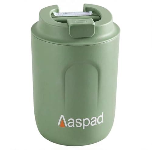 Aaspad Coffee Tumbler 8 Oz-12 Oz Standard Medium Espresso travel mug Stainless Steel Double Wall Vacuum Insulated metal cups with Leak proof lid Thermal or iced Cappuccino Latte Americano Office gift - Image 1