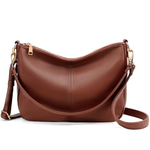GEMIU Crossbody Bags for Women PU Leather Purses for Women Hobo Bags with Additional Coin Purses Brown - Image 1