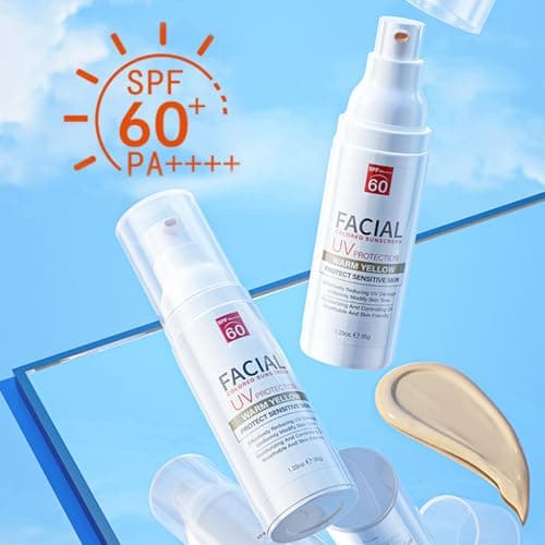 Tinted Sunscreen, Tinted Moisturizer with SPF, Tinted Sunscreen for Face, Tinted SPF 60, Oil Control & Moisturizing Skin Tone Correcting, Radiance Skin, Perfect for Mothers Day Gifts &Beach Must Haves - Thumbnail 4