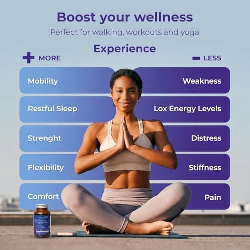 Michelle Peiret Mobility - Magnesium + Collagen Supplement with Hyaluronic Acid & Vitamin C | Supports Bones, Joints & Muscles | Gluten-Free & Non-GMO | 60 Capsules for Men & Women - Thumbnail 3
