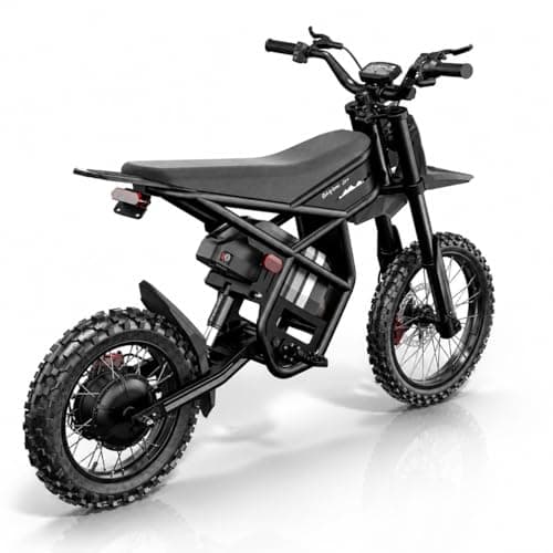 GT54 PRO Electric Bike for Teens Adults, 60V 25AH 40MPH Electric Dirt Bike with 14"/12" Motorcycle Tire, 3000W Dual Hydraulic Brake Mountain Off-Road Dirtbike for Ages 13+