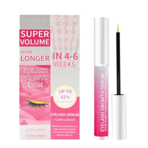 WONERBE Eyelash Growth Serum - Natural & Nourishing Formula for Longer, Thicker Lashes with Peptides & Biotin | Safe for Sensitive Eyes | 8ml