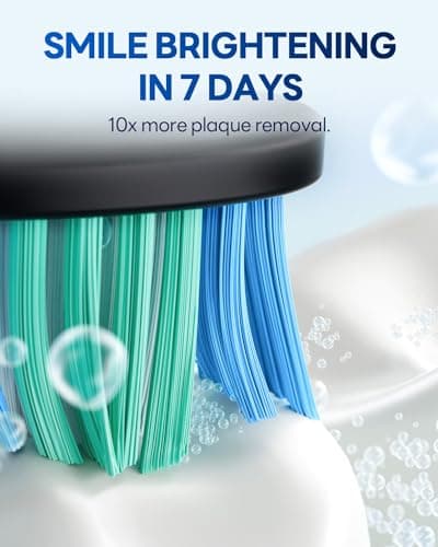 Bymore Electric Toothbrush for Adults, Sonic Rechargeable Toothbrush with 8 Brush Heads, 330-Day Battery, 5 Cleaning Modes & 2-Min Timer, Travel-Friendly Ultra Clean Design – Black - Thumbnail 2
