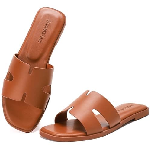 Stratuxx Kaze Open Toe Flat Dress Sandals Womens Slides Comfortable Summer Cute Beach Sandals for Women 2026 - Image 1