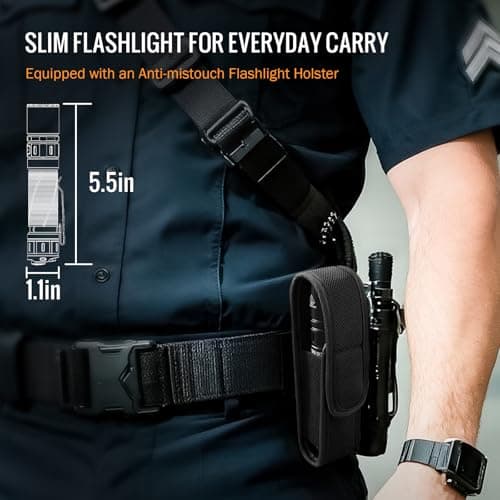 Sofirn SK30 Tactical Flashlight Rechargeable, 3000 High Lumens Pocket Flashlight with Holster, Dual Tail Switches 6 Modes IPX8 Waterproof LED Flashlight for Emergency, Work, Outdoor & EDC - Thumbnail 4
