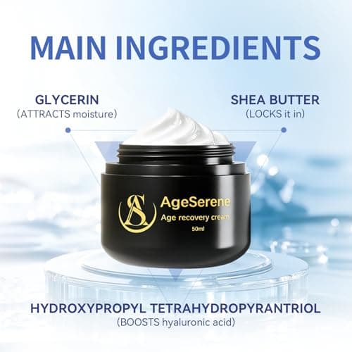 AgeSerene Anti-Aging Night Cream, Face Moisturizer to Reduce Wrinkles and Firm Skin, Peptides, Vitamin C & Vit E, Hypoallergenic, Anti-Aging Skin Care For Face，Night cream for face，1.7 fl oz - Thumbnail 5