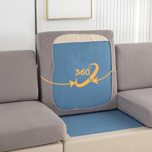 UWWGKK Modular Sofa Cover Sectional Couch Slipcovers for Dogs Pet Friendly - Thumbnail 3