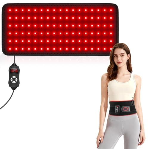Red Light Therapy for Body, 660nm 850nm 12.6" LED Wearable Infrared Redlight Therapy Belt Wrap Pad for Back Shoulder Waist Belly Knee Muscle - Image 1