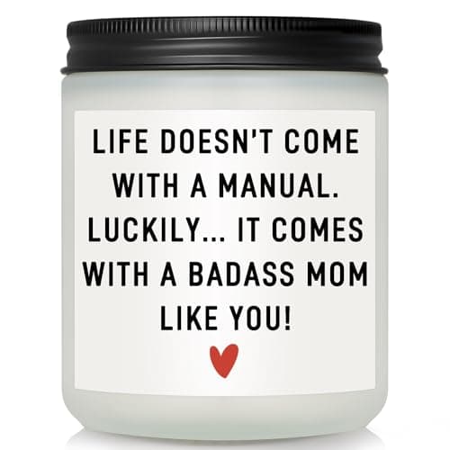 Funny Mothers Day Gifts from Daughter Son Kids, Mothers Day Gift Basket, Unique Birthday Gift for Mom, Mother in Law Mama Bonus Mom Gifts, Self Care Relaxation Candle for Women Who Have Everything - Image 1