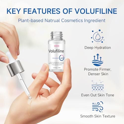 Volufiline Serum, Volufiline Serum Under Eye, Cosmetic Grade Ampoule for Improve Skin Elasticity Face Body Fine Lines Hydrating Texture, 10ml*2 - Thumbnail 4