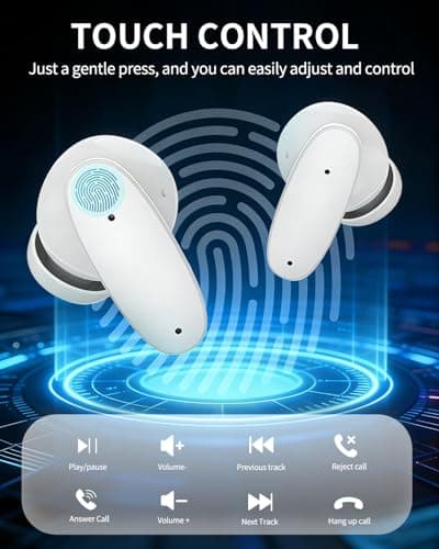 KDYNIX True Wireless Earbuds, Bluetooth 5.4 Headphones with Dual ENC ANC Noise Canceling, 13mm Drivers for Deep Bass Stereo, IPX7 Waterproof, 18H Playtime, USB-C Charging Case for iPhone Android - Thumbnail 4