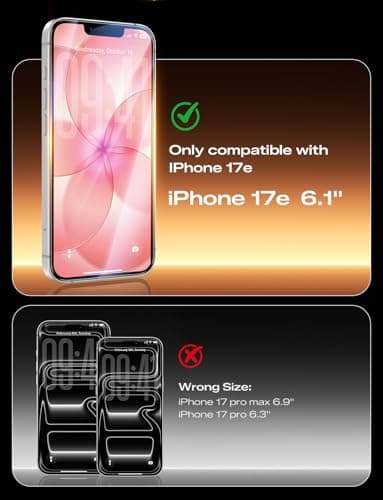 MAGIC JOHN 2PACK 3rd Gen for iPhone 17e/16e Screen Protector, One-Pull Easy Install, HD Clear, Smooth Touch, Auto-Align Screen, 9H Glass - Thumbnail 6