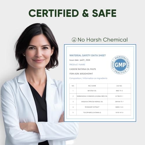 CADDISE Batana Oil for Hair Growth - 100% Pure & Natural Batana Paste from Honduras for Thicker & Fuller & Strong Hair, Organic Raw Batana Hair Mask for Women & Men, Fresh Scented, 4 oz - Thumbnail 6