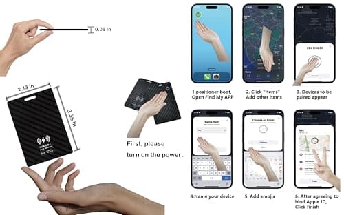 WISWIK 2PCS Mini Wallet Tracker Card - Smart Location, IP68 Waterproof, iOS Compatible, Portable Anti-Loss - Thumbnail 3