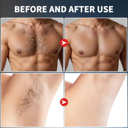 SEWOG Hair Removal Cream For Men - For Unwanted Hair in Body Legs Chest Underarms Intimate Areas, Painless Effective Flawless Soothing Easy, Gentle Formula, 4.2 FL OZ - Thumbnail 5
