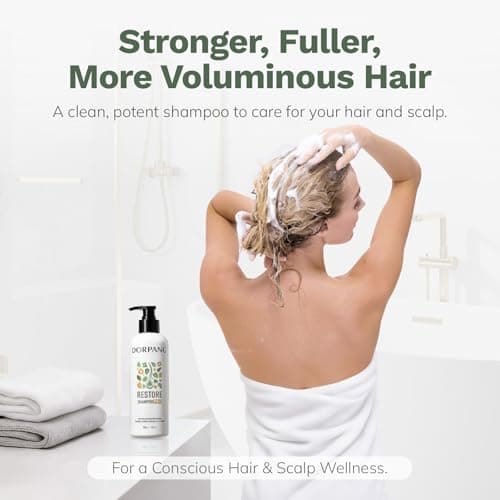 DORPANG Restore Shampoo for Thinning Hair for Women and Men, Peptide Shampoo with AnaGain™, Clinically Formulated to Fuller-Looking Hair & Scalp Balance, Sulfate-Free, 12 fl oz (355ml) Floral Scent - Thumbnail 2