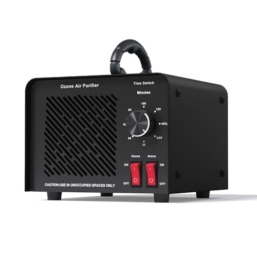 120,000mg/h 0zone Generator High Capacity Ozone Machine & 1 Billion Negative Ion Air Purifier for Home, Car, Pet Odor Removal, O3 Odor Eliminator up to 2,500 Sq. Ft.(Black) - Image 1