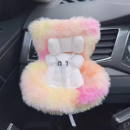 Ezcora Accessories for 10-17cm Dolls, Doll Car Seat with Clip onto Car Air Vent, Includes Seat Leg for Desktop Display (Tropical Sunset Blend​) - Thumbnail 2