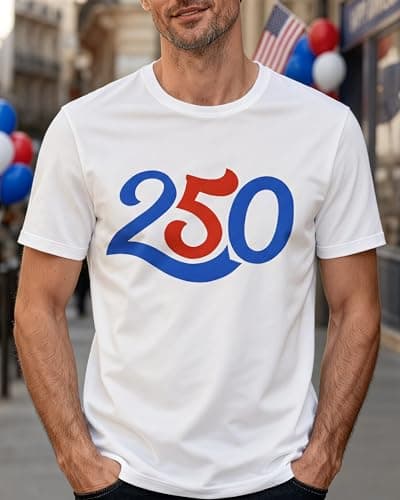 ReefSea 250th Anniversary T-Shirt Patriotic USA Flag Freedom Tee, World Soccer Cup Jersey Independence Lightweight T2501 - Thumbnail 5