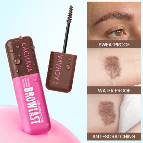 2 Pack Brow Gel, Eyebrow Tint and Setting 2-in-1 Fluffy Volumizing Brow Mousse, Waterproof All Day Hold Eyebrow Gel with Brush For Natural Full-Looking Eyebrow Makeup, Soft Brown - Thumbnail 4