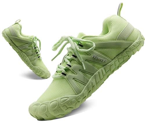 Weweya Women's Barefoot Shoes Cross Training Minimalist Running Zero Drop Boxing Kickboxing Arch Support Outdoor Yoga Hiking Trekking Camping Green US Size 10 - Image 1