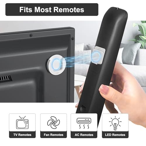 YYILIS Magnetic Remote Control Holder Wall Mount, 4 Pack Upgrade Remote Control Organizers Storage Self-Adhesive TV Remote Control Caddy for Back of TV White - Thumbnail 2