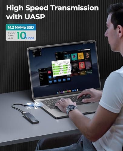 ORICO M.2 NVMe SSD Enclosure, USB 3.1 Gen 2 (10 Gbps) PCIe External Adapter NVMe Case for 2230/2242/2260/2280 M.2 SSD up to 8TB, UASP Supported - M2PV - Thumbnail 2