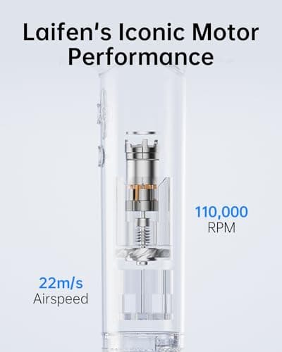 Laifen Swift Special Hair Dryer, High Speed 200M Ionic Blow Dryer with 110, 000 RPM Brushless Motor for Fast Drying, Low Noise, Hairdryer with Magnetic Nozzles - Thumbnail 6