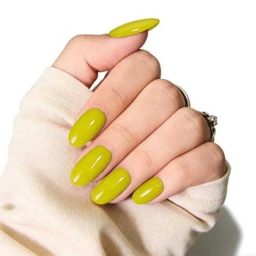 Medium Almond Press On Nails, Pastel Green Fake Nails Kit With Nail Glue in 15 Sizes - 30 Soft Gel Fake Nails Kit for Women Gift - Image 1