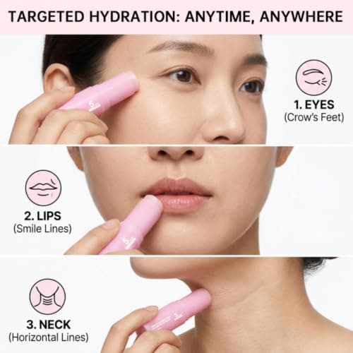 Pink Collagen Multi Balm with PDRN | Volufiline Collagen Stick, NAD & Vitamin E | Smooths Fine Lines on Under-Eyes, Neck, Forehead, Smile Lines, Lips & Body | Dewy & Quick Hydration | Travel-Friendly - Thumbnail 5