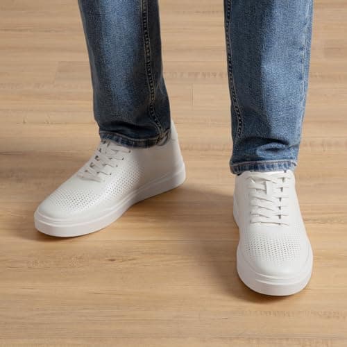 Bruno Marc Men's Casual Dress Sneaker Business Casual Shoes for Men Lightweight Breathable Fashion Sneakers WaveFlex CoreLux,Size 10.5,White,BMUMFN2520 - Thumbnail 2