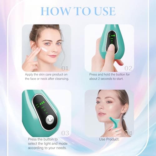 CNBHEABY Facial Massager, Portable Face Neck Massager Wand for Skin Care at Home - Thumbnail 4
