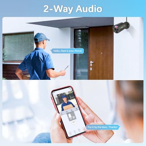【2-Way Audio】 Outdoor Wired Security Camera System, Wired Cameras for Home Security, Home POE Video Surveillance Systems DVR Kits - Thumbnail 5