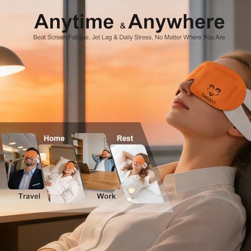 Neldon Steam Eye Mask Disposable 20 Pack, Self Heating Heated Warm Compress for Dry Eyes, Self-Warming Eye Pad for Sleep Travel Spa, Relaxation Gift for Women Men - Thumbnail 4