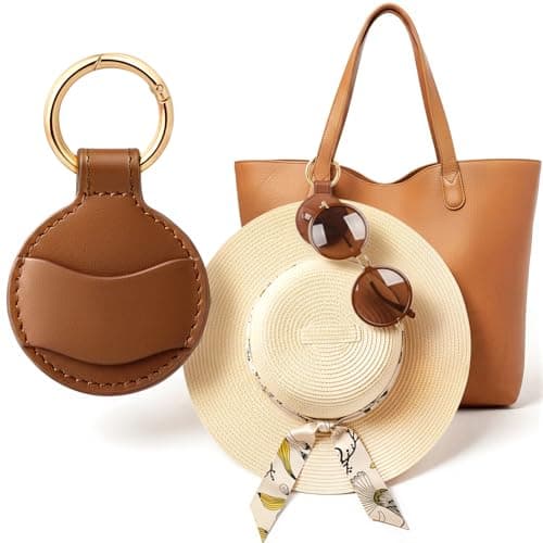 Niveaya Upgraded Magnetic Hat Clip for Hanging Sunglasses, Stylish Hat Clip for Travel Bag Luggage Backpack, Strong Magnet Hat Holder, Hands-Free, Beach Cruise Vacation Essentials, 1-Pack Brown - Image 1