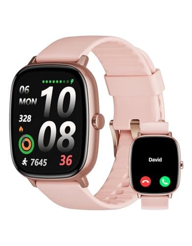 HUAKUA Smart Watches for Women with GPS Built-in, Answer/Make Calls, 1.95" Smartwatch for iPhone/Android Phones, Fitness Watch with Heart Rate/Sleep Monitor 100+ Sports Modes IP68 Waterproof (Pink) - Image 1