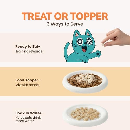 Heckin Yum Freeze Dried Chicken Cat & Dog Treats, Single Ingredient, Healthy Cat Snacks & Food Toppers for Picky Cats, 4 oz - Thumbnail 6