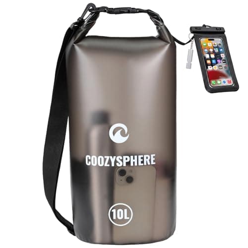 CoozySphere Waterproof Dry Bag 10L, Lightweight Roll Top Floating Dry Sack with Phone Case and Whistle for Women Men, Beach Bag Kayak Accessories Paddle Boarding - Image 1