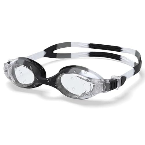 Aegend Swim Goggles for Kids Age 3-8 Anti-Fog Clear Vision Full Protection Goggles Perfect for Toddler Swimming (Black-1 Pack) - Image 1