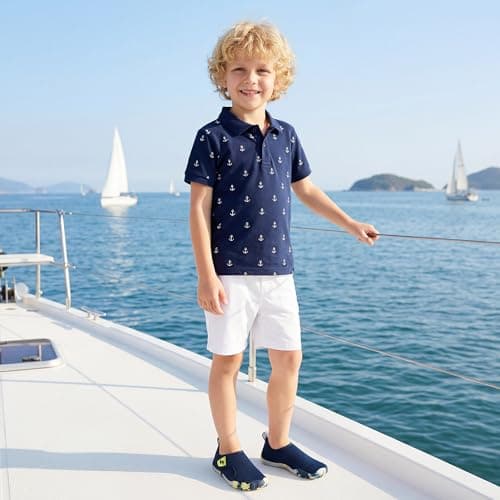 Stelle Toddler Water Shoes for Kids Girls Boys Swim Beach Hiking Pool Camping Essentials Non-Slip Barefoots（Navy，3ML） - Thumbnail 2